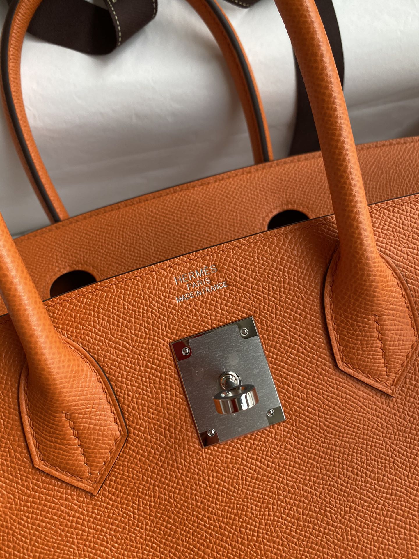 Hermes Birkin 35CM Epsom Leather Handbag Orange